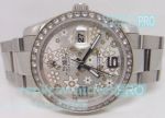 High Qaulity Replica Rolex Datejust Silver Flower Face Watch 36MM